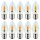 10 x LED Filament Leuchtmittel Kerze 1W E27 klar Flackerlicht Feuer