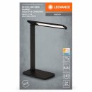 Ledvance LED Tischleuchte Office Line Desk Banker Schwarz 17W 780lm CCT 2700K - 6500K induktives Laden Dimmbar