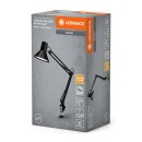 Ledvance LED Tischlampe Anbauleuchte Office Line Desk Retro Clip Schwarz 9W 900lm warmweiß 3000K stufenlose Dimmfunktion
