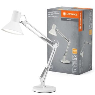 Ledvance LED Tischleuchte Lampe Office Line Desk Retro weiß 9W 900lm warmweiß 3000K Dimmbar