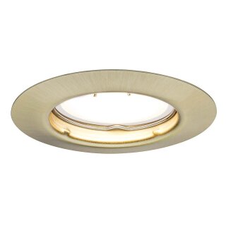 Nice Price LED Einbauleuchte Messing gebürstet rund starr 3W GU10 230lm warmweiß 3000K