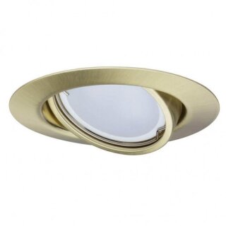 Nice Price LED Einbauleuchte Messing gebürstet rund 3W GU10 230lm warmweiß 2700K schwenkbar