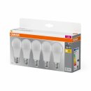 5 x Osram LED A60 Birne 13W = 100W E27 matt 1521lm warmweiß 2700K