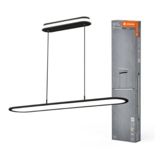 Ledvance LED Panelleuchte Office Line Ellipse Schwarz 100cm 57W 6336lm Neutralweiß 4000K CRI>90 Dimmbar