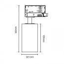 Spectrum 3-Phasen Stromschiene Strahler Madara Altro Ring Weiß schwenkbar max. 8W GU10