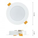 Spectrum LED Einbauleuchte Downlight DURE 3 weiß rund Ø11,8cm IP54 8W 1000lm Tageslicht 6000K kaltweiß 110°