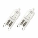 2 x Eco Halogen Stiftsockellampe 48W = 60W G9 klar 230V...