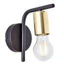 Brilliant Wandleuchte Spot Kerry Schwarz Gold max. 40W E27