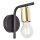 Brilliant Wandleuchte Spot Kerry Schwarz Gold max. 40W E27