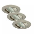 3 x Briloner LED Einbauleuchten rund Nickel Matt 3 x 4,8W...