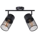 Brilliant Wandlampe Deckenleuchte Spotrondell Kamolo schwarz max. 40W E27 schwenkbar