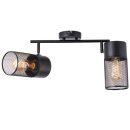 Brilliant Wandlampe Deckenleuchte Spotrondell Kamolo schwarz max. 40W E27 schwenkbar