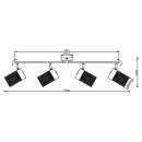 Brilliant Deckenleuchte Wandlampe Spotbalken Kamolo Schwarz matt max. 40W E27