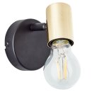 Brilliant Wandleuchte Lampe Kerry Spot Schwarz Gold max....