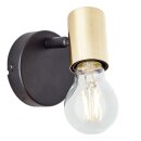 Brilliant Wandleuchte Lampe Kerry Spot Schwarz Gold max....