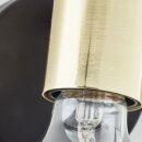 Brilliant Wandleuchte Lampe Kerry Spot Schwarz Gold max. 40W E27 schwenkbar