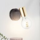 Brilliant Wandleuchte Lampe Kerry Spot Schwarz Gold max. 40W E27 schwenkbar