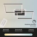 Briloner LED Deckenleuchte Frame Schwarz 50cm 40W 4200lm...