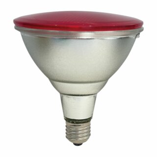 LED Leuchtmittel PAR38 Glas Reflektor IP65 15W = 75W E27 260lm Rot 90°