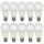 10 x LightMe LED Classic Birnenform 12W = 75W E27 1055lm warmweiß 2700K