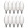 10 x LightMe LED Leuchtmittel Kerze 2,5W = 25W E14 matt 250lm warmweiß 2700K 320°