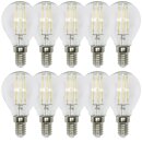 10 x LightMe LED Filament Leuchtmittel Tropfen 4W = 35W...
