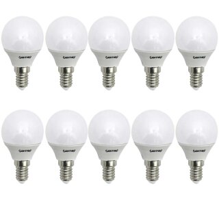 10 x LightMe LED Leuchtmittel Tropfen 3W = 25W E14 matt 255lm warmweiß 2700K 270°