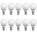 10 x LightMe LED Leuchtmittel Tropfen 3W = 25W E14 matt 255lm warmweiß 2700K 270°