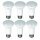 6 x LightMe LED Leuchtmittel Reflektor R63 8W = 48W E27 600lm warmweiß 2700K flood 120°