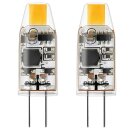2 x Philips LED COB Stiftsockellampen 1W = 10W G4 Klar...