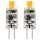 2 x Philips LED COB Stiftsockellampen 1W = 10W G4 Klar 100lm warmweiß 2700K