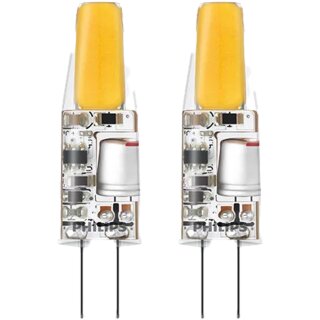 2 x Philips LED COB Stiftsockellampen 1,7W = 20W G4 klar 200lm warmweiß 2700K