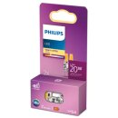 2 x Philips LED COB Stiftsockellampen 1,7W = 20W G4 klar 200lm warmweiß 2700K