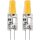 2 x Philips LED COB Stiftsockellampen 1,7W = 20W G4 klar 200lm warmweiß 2700K