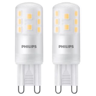 2 x Philips LED Stiftsockellampe 3,7W = 40W G9 matt 470lm warmweiß 2700K