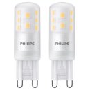 2 x Philips LED Stiftsockellampe 3,7W = 40W G9 matt 470lm...