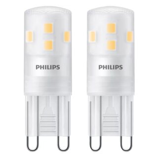 2 x Philips LED Stiftsockellampe 1,9W = 25W G9 Matt 220lm Warmweiß 2700K