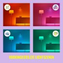 WiZ LED Smart Tischleuchte Squire Weiß 9W 620lm RGBTW 2200-6500K Dimmbar App Google Alexa WiFi Bluetooth