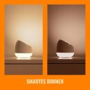 WiZ LED Smart Tischleuchte Squire Weiß 9W 620lm RGBTW 2200-6500K Dimmbar App Google Alexa WiFi Bluetooth