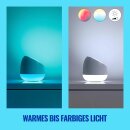 WiZ LED Smart Tischleuchte Squire Weiß 9W 620lm RGBTW 2200-6500K Dimmbar App Google Alexa WiFi Bluetooth