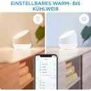 WiZ LED Smart Tischleuchte Squire Weiß 9W 620lm RGBTW 2200-6500K Dimmbar App Google Alexa WiFi Bluetooth
