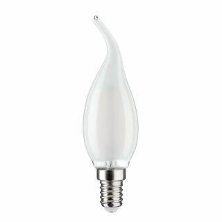 LED Filament Windstoßkerze 4W = 40W E14 matt 470lm warmweiß 2700K Ra>90