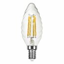 LED Filament Kerze 4,5W = 40W E14 klar gedreht 470lm...