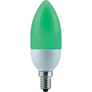 Paulmann ESL Energiesparlampe Kerze Color 5W E14 Grün 88049