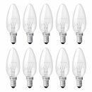 100 x Glühbirne Kerze 60W E14 klar Glühlampe 60 Watt Glühbirnen Glühlampen Kerzen