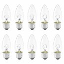 100 x Glühbirne Kerze 25W E27 klar Glühlampe 25 Watt Glühbirnen Glühlampen