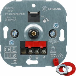 UP-Phasenanschnittdimmer Glühlampen & Halogenlampen 20-500W T39.01