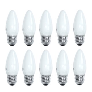 10 x Glühbirne Kerze 40W E27 OPAL Softone Glühlampe 40 Watt Glühbirnen Kerzen