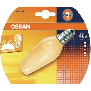 OSRAM Glühbirne Kerze RELAX 40W E14 warmweiß Glühlampe