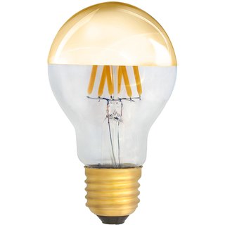 LED Filament Kopfspiegel GOLD 6W = 60W E27 AGL Glühlampe Glühbirne Glühfaden warmweiß